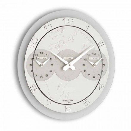 Orologio moderno da muro Dininho Tris Viadurini
