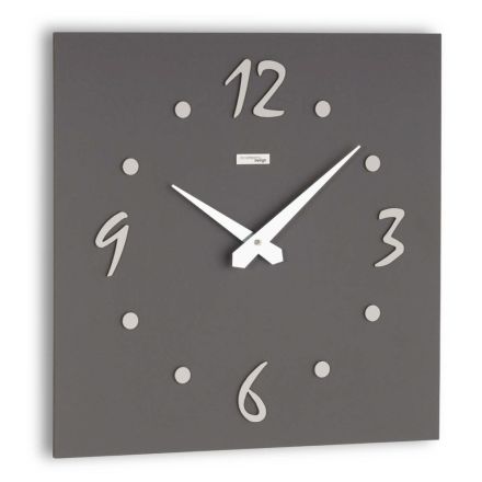 Orologio Muro con Applicazioni in Lino Pressato Stratificato Made in Italy - Exact Viadurini