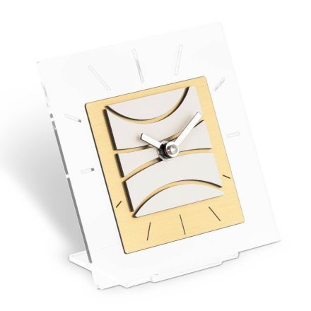 Orologio Quadrato da Tavolo in Metacrilato Trasparente Made in Italy - Strange Viadurini