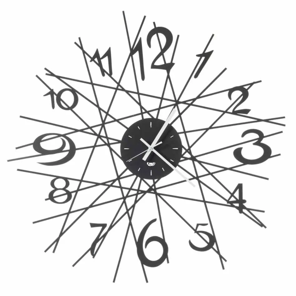 Orologio Rotondo da Parete di Design in Ferro Made in Italy - Kombo Viadurini