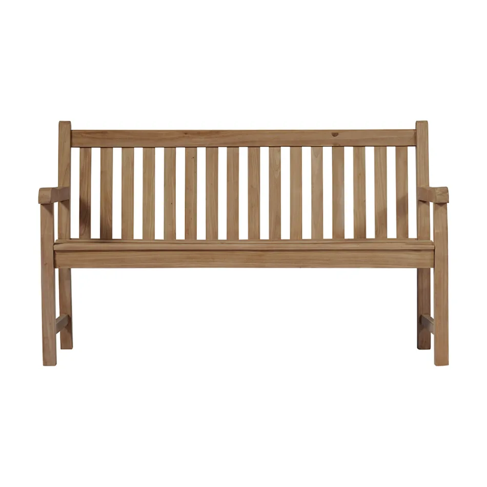 Panca 3 Posti da Giardino Realizzata in Legno di Teak - Rifugio Viadurini