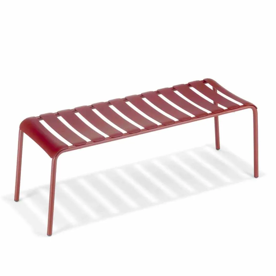 Panca Bassa in Alluminio Verniciato da Esterno, Made in Italy - Sybella Viadurini