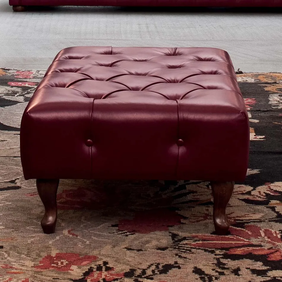 Panca Classica con Piedini in Legno di Faggio Made in Italy - Spassoso Viadurini