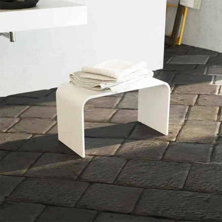 Panca da bagno lunga di design moderno prodotta in Italia Recanati Viadurini