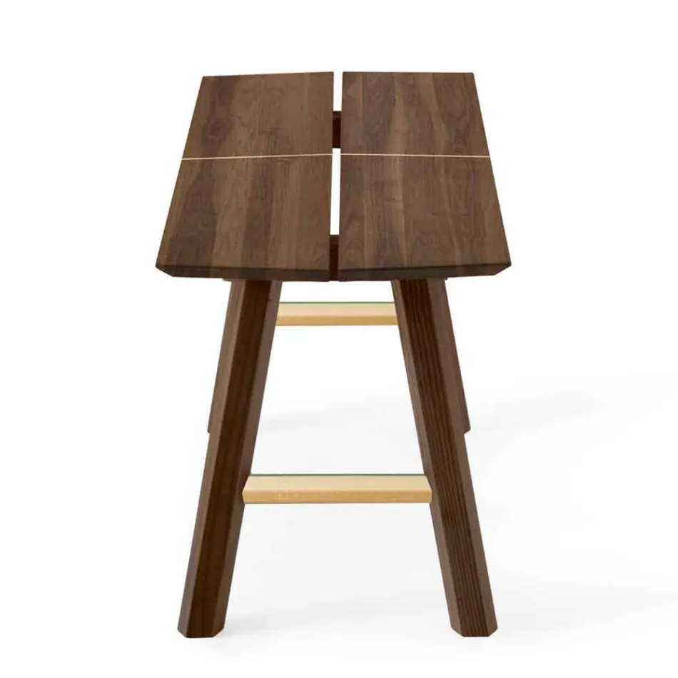 Panca di Design Moderno in Legno di Frassino con Seduta Impiallacciata - Andria Viadurini