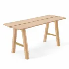 Panca di Design Moderno in Legno di Frassino con Seduta Impiallacciata - Andria Viadurini