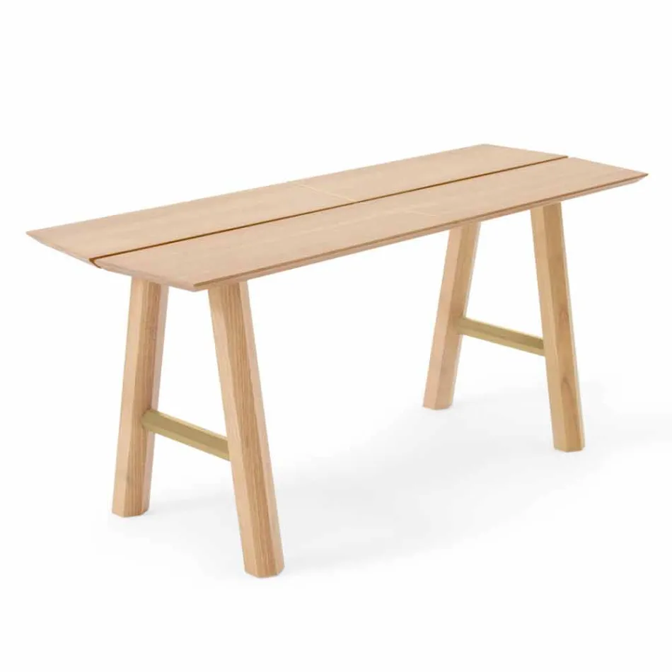 Panca di Design Moderno in Legno di Frassino con Seduta Impiallacciata - Andria Viadurini