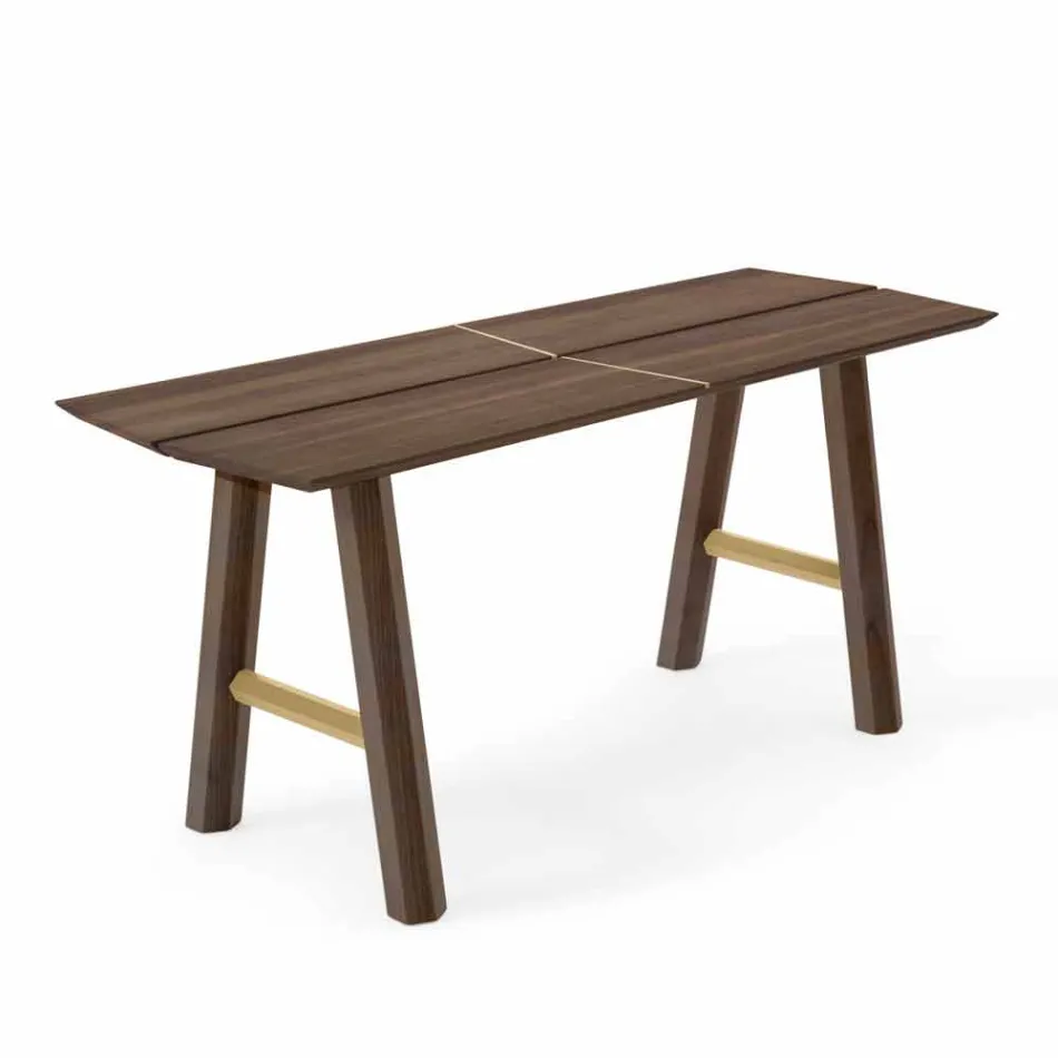 Panca di Design Moderno in Legno di Frassino con Seduta Impiallacciata - Andria Viadurini