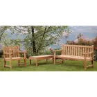 Panchina da Giardino in Teak Naturale di Varie Misure – Yggdrasil Viadurini
