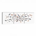 Pannello Decorativo a Muro in Tela 135x45 Made in Italy Design Moderno - Beatris
