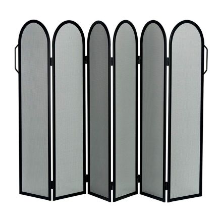Parascintille con 6 Ante Realizzato in Metallo Made in Italy - Cavallo Viadurini