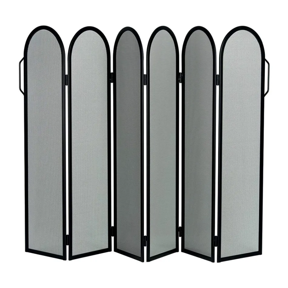 Parascintille con 6 Ante Realizzato in Metallo Made in Italy - Cavallo Viadurini