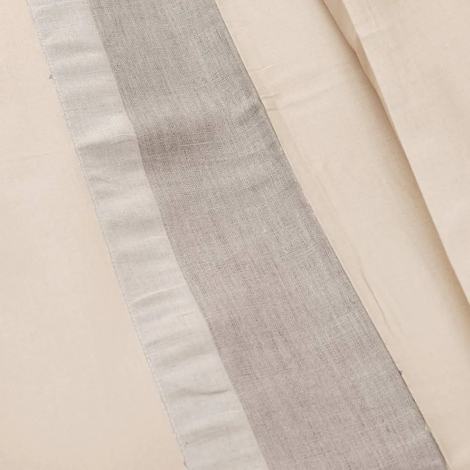 Parure Copripiumino in 90% Cotone e 10% Lino con 1 Federa Made in Italy - Nestle Viadurini