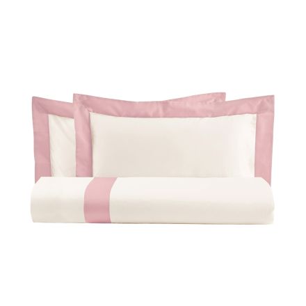 Parure Copripiumino King Size in 100% Cotone e 10% Raso di Cotone - Dettaglio Viadurini