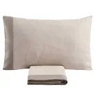 Parure Copripiumino Matrimoniale in 90% Cotone e 10% Lino Made in Italy - Nestle Viadurini