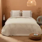 Parure Copripiumino Matrimoniale in 90% Cotone e 10% Lino Made in Italy - Nestle Viadurini