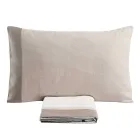 Parure Copripiumino Matrimoniale in 90% Cotone e 10% Lino Made in Italy - Nestle Viadurini
