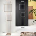 Piantana a LED in Metallo Verniciato Oro o Argento di Design - Formale