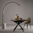 Piantana Moderna con Luce LED Dimmerabile in Metallo Verniciato - Picea Viadurini