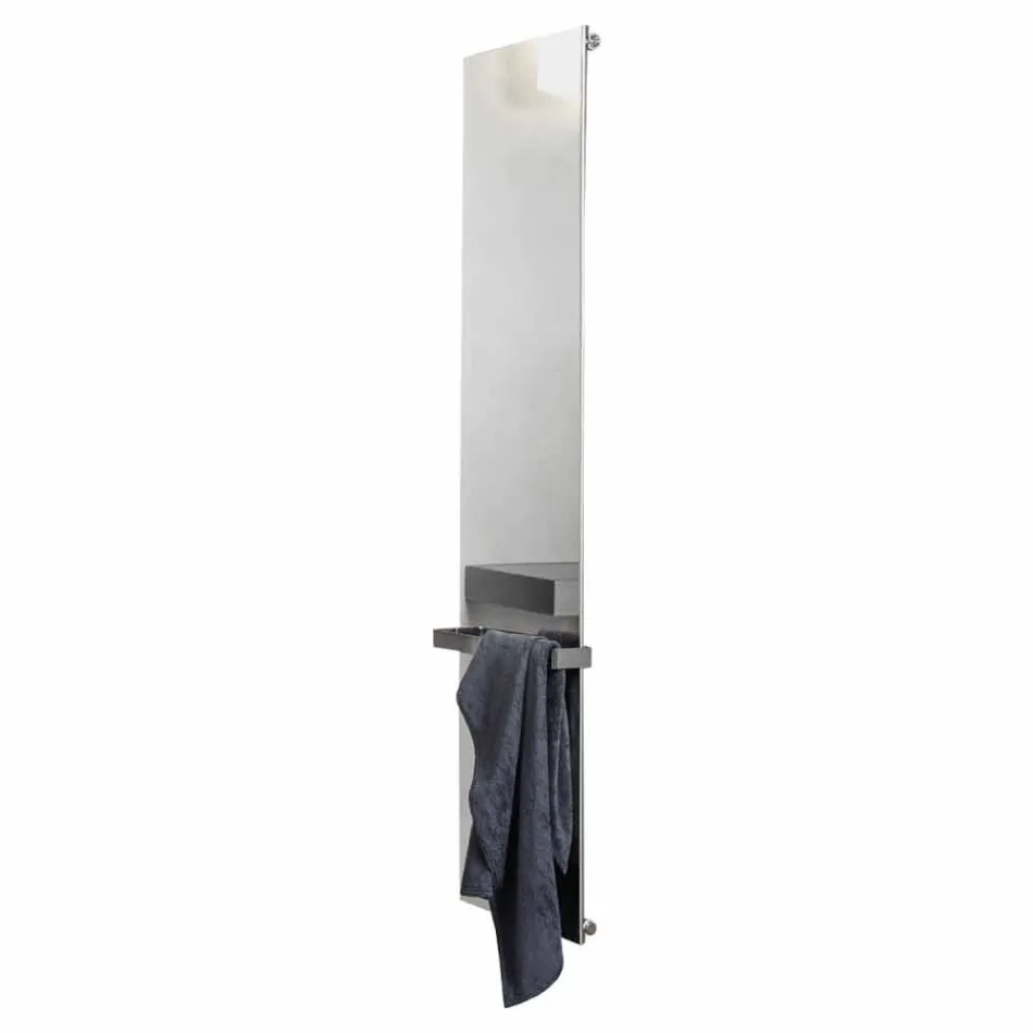 Piastra Radiante Verticale in Acciaio Inox Reflex Design Moderno a 510 W - Ice Viadurini