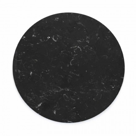 Piatto da Formaggi Rotondo in Marmo Bianco o Nero Made in Italy - Kirby Viadurini