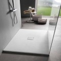 Piatto Doccia Design Quadrato 90x90 in Resina Bianca Effetto Velluto - Estimo