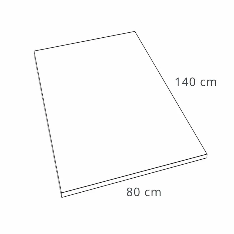 Piatto Doccia Effetto Velluto Bianco in Resina Rettangolare 140x80 cm - Estimo Viadurini