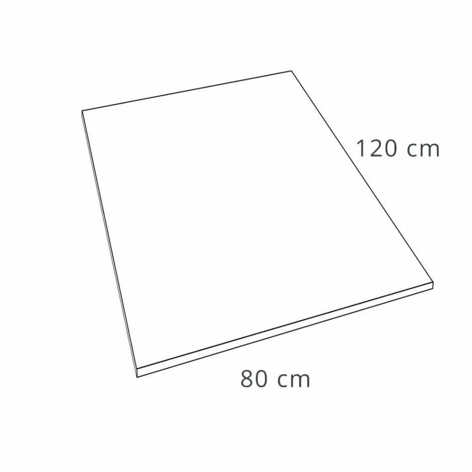 Piatto Doccia in Resina Effetto Ardesia Bianca 120x80 Design Moderno - Sommo Viadurini