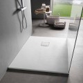 Piatto Doccia in Resina Effetto Velluto Bianco 100x70 con Copripiletta - Estimo