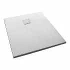 Piatto Doccia in Resina Effetto Velluto Bianco 100x70 con Copripiletta - Estimo Viadurini