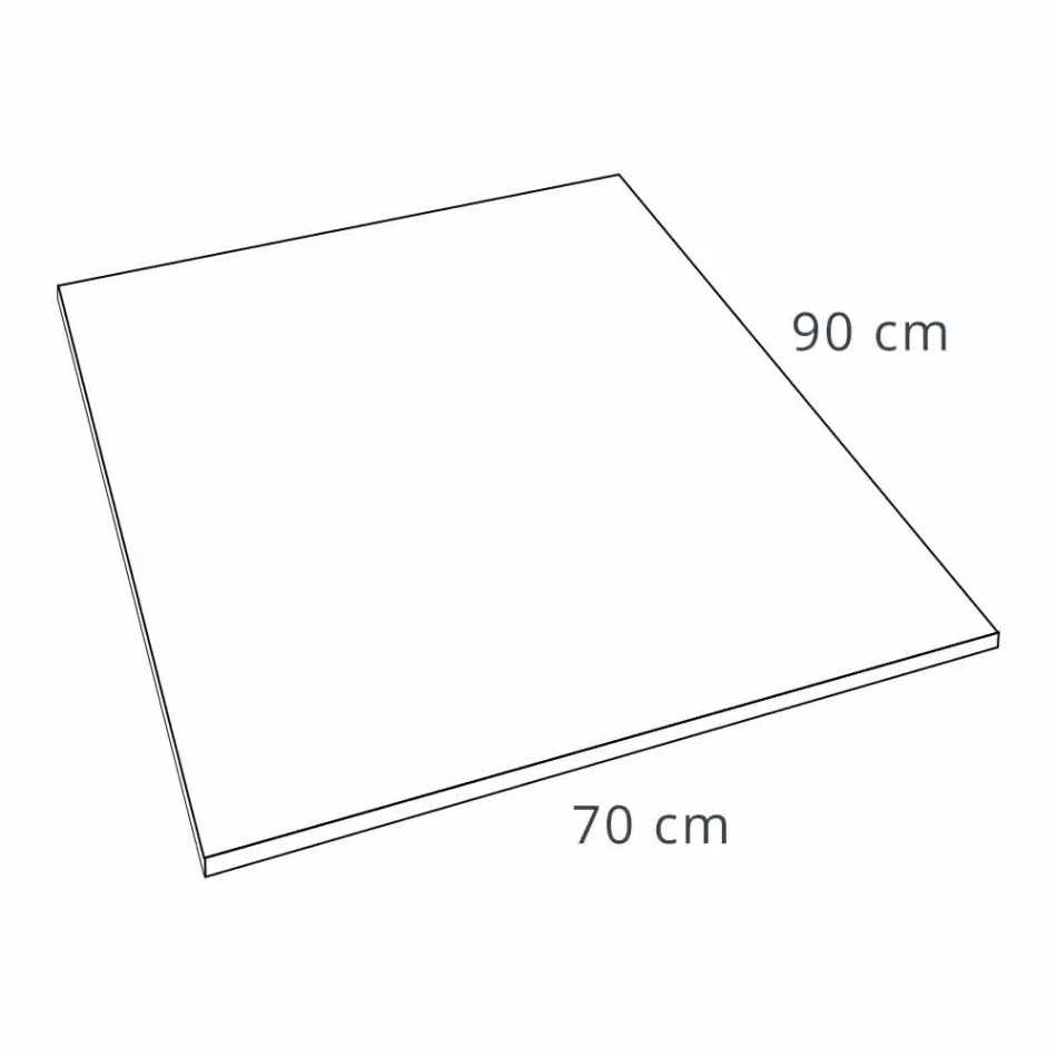 Piatto Doccia Moderno 90x70 in Resina Bianca Effetto Ardesia - Sommo Viadurini
