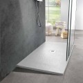 Piatto Doccia Moderno in Resina Bianca Finitura Effetto Ardesia 140x90 - Sommo