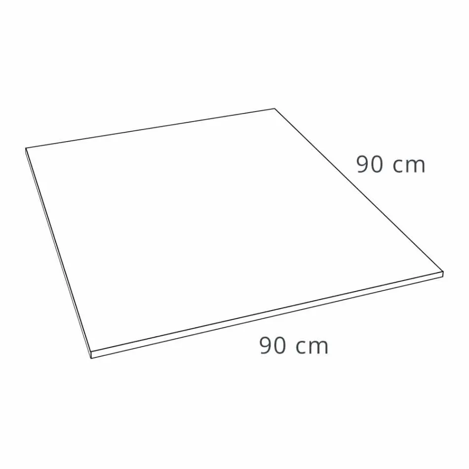 Piatto Doccia Moderno Quadrato 90x90 in Resina Bianca Effetto Ardesia - Sommo Viadurini