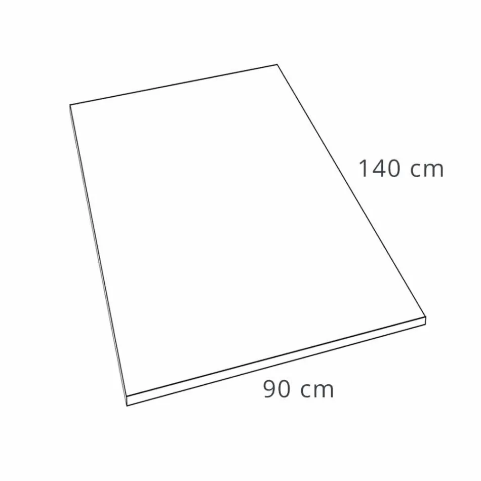 Piatto Doccia Rettangolare 140x90 cm in Resina Bianca Effetto Velluto - Estimo Viadurini