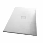 Piatto Doccia Rettangolare 140x90 cm in Resina Bianca Effetto Velluto - Estimo Viadurini