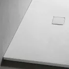 Piatto Doccia Rettangolare 160x70 cm in Resina Bianca Design Moderno - Estimo Viadurini