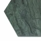 Piatto Esagonale da Portata in Marmo Nero o Verde con Sughero 4 Pezzi - Ludivine Viadurini