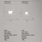 Plafoniera Applique a LED Dimmerabile in Metallo Oro o Argento - Galattica Viadurini