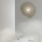 Plafoniera Applique in Tecnopolimero Bianco o Oro Design 2 Misure - Cattedrale Viadurini