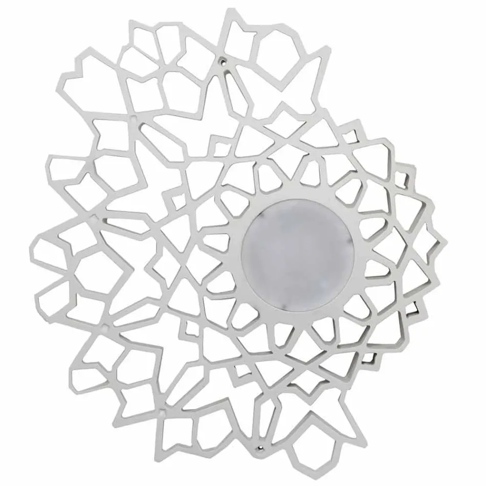Plafoniera Applique in Tecnopolimero Bianco o Oro Design 2 Misure - Cattedrale Viadurini