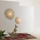 Plafoniera Applique in Tecnopolimero Bianco o Oro Design 2 Misure - Cattedrale Viadurini