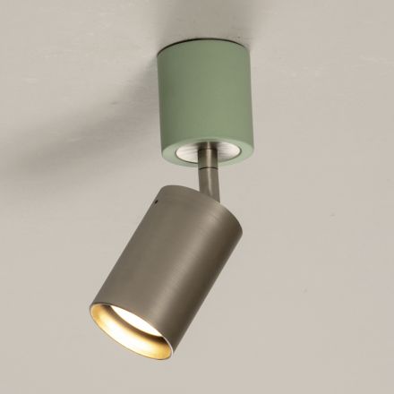 Plafoniera Artigianale in Ceramica e Metallo Realizzata in Italia - Toscot Match Viadurini