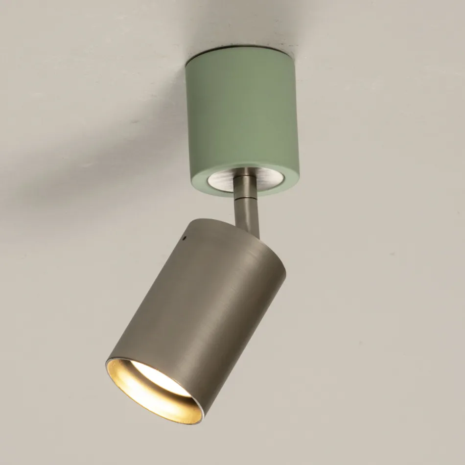 Plafoniera Artigianale in Ceramica e Metallo Realizzata in Italia - Toscot Match Viadurini