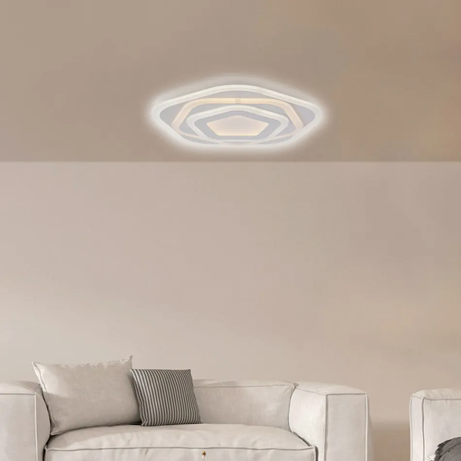 Plafoniera Bianco Led per Illuminazione Interni - Vega Viadurini
