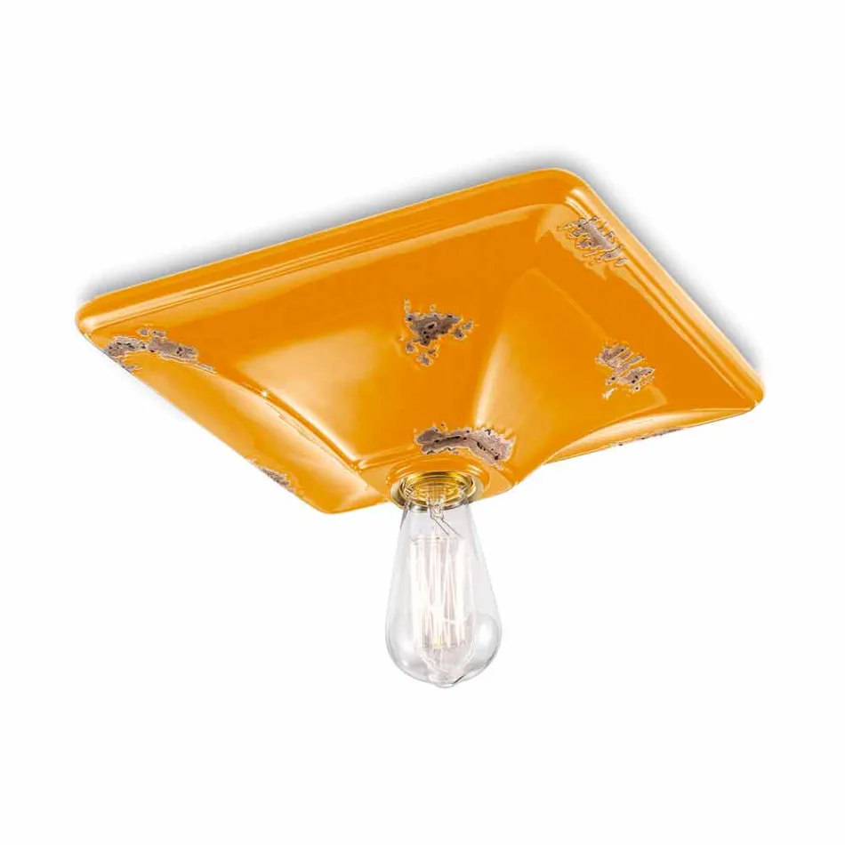 Plafoniera da soffitto dallo stile retrò in ceramica Karen Ferroluce Viadurini
