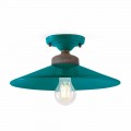 Plafoniera da soffitto di design in ceramica e ottone Cecilia