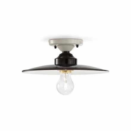 Plafoniera da soffitto di design in ceramica lucida Jane Ferroluce Viadurini