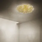 Plafoniera in Vetro Veneziano e Metallo Bianco Made in Italy - Artemide Viadurini