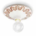 Plafoniera soffitto in ceramica decorata Ferroluce Potenza Viadurini