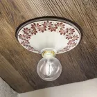 Plafoniera soffitto in ceramica decorata Ferroluce Potenza Viadurini